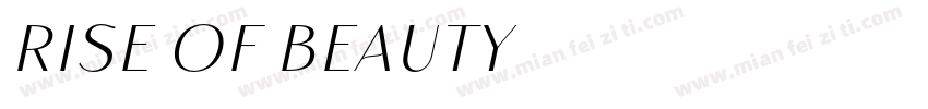 Rise of Beauty字体转换